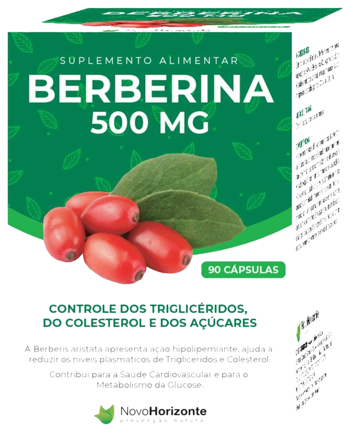 Berberina 500mg 90 Cápsulas Novo Horizonte