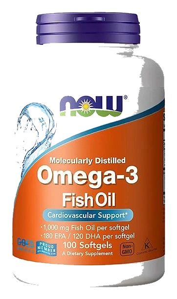 Omega 3 Fish Oil 1000mg 180EPA 120DHA 100softgels NOW c