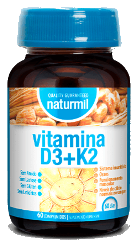 Vitamina D3 + K2 60comp Naturmil