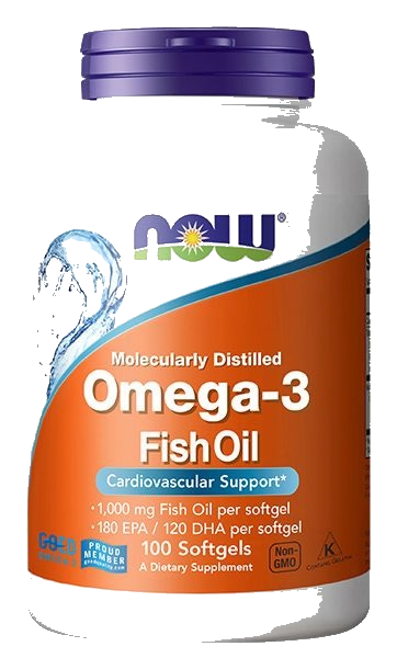 Omega 3 Fish Oil 1000mg 180EPA 120DHA 100softgels NOW c